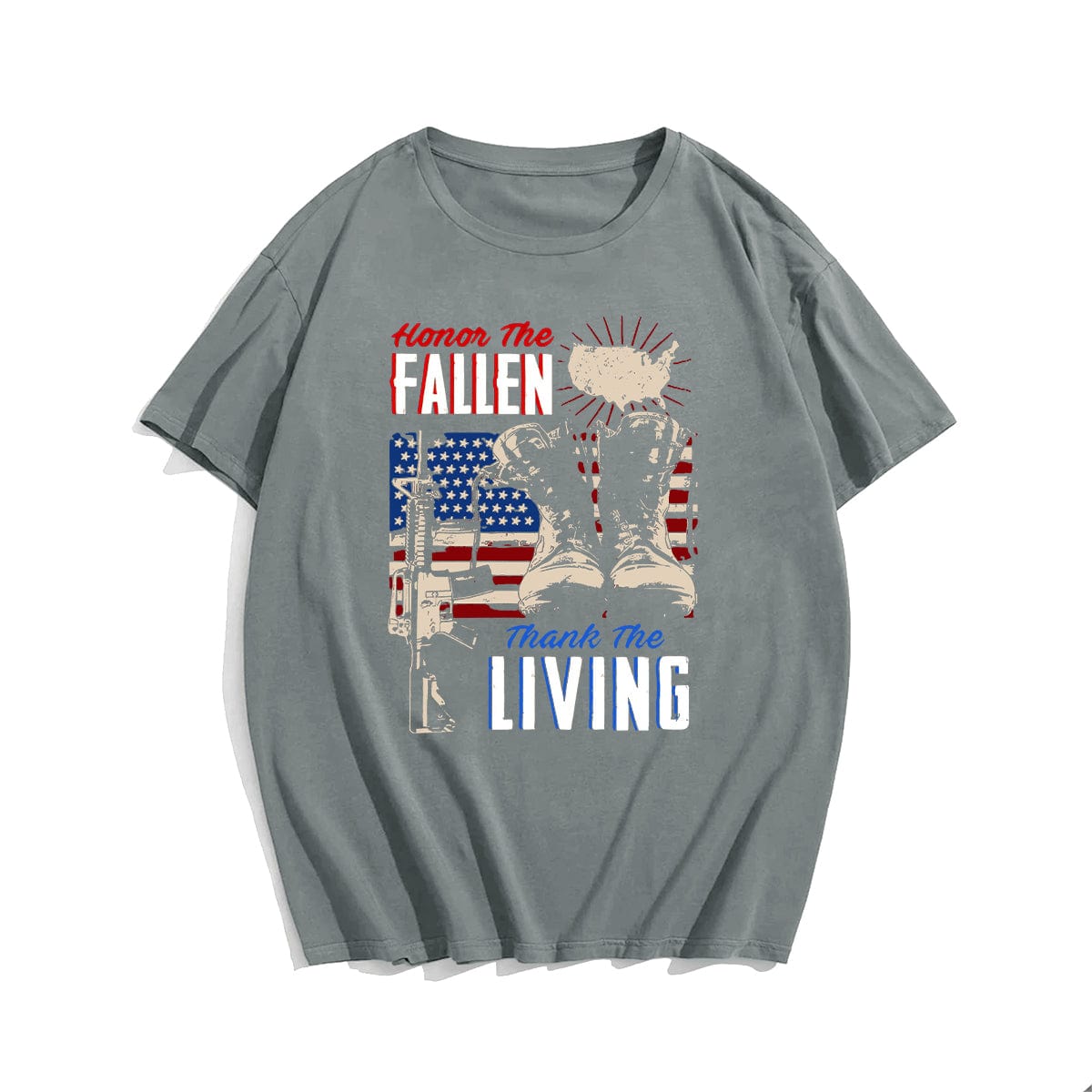 HONOR THE FALLEN Men T-shirt, Oversize Plus Size Man Clothing for Big & Tall