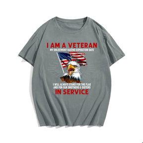 I AM A VETERAN #2 Men T-shirt, Oversize Plus Size Man Clothing for Big & Tall