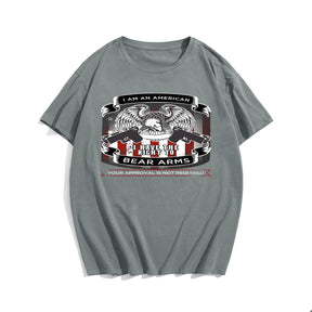 I AM AN AMERICAN #2 Men T-shirt, Oversize Plus Size Man Clothing for Big & Tall