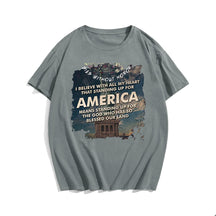 I BELIEVE WITH ALL MY HEART THAT STANDING UP FOR AMERICA Men T-shirt, Oversize Plus Size Man Clothing for Big & Tall