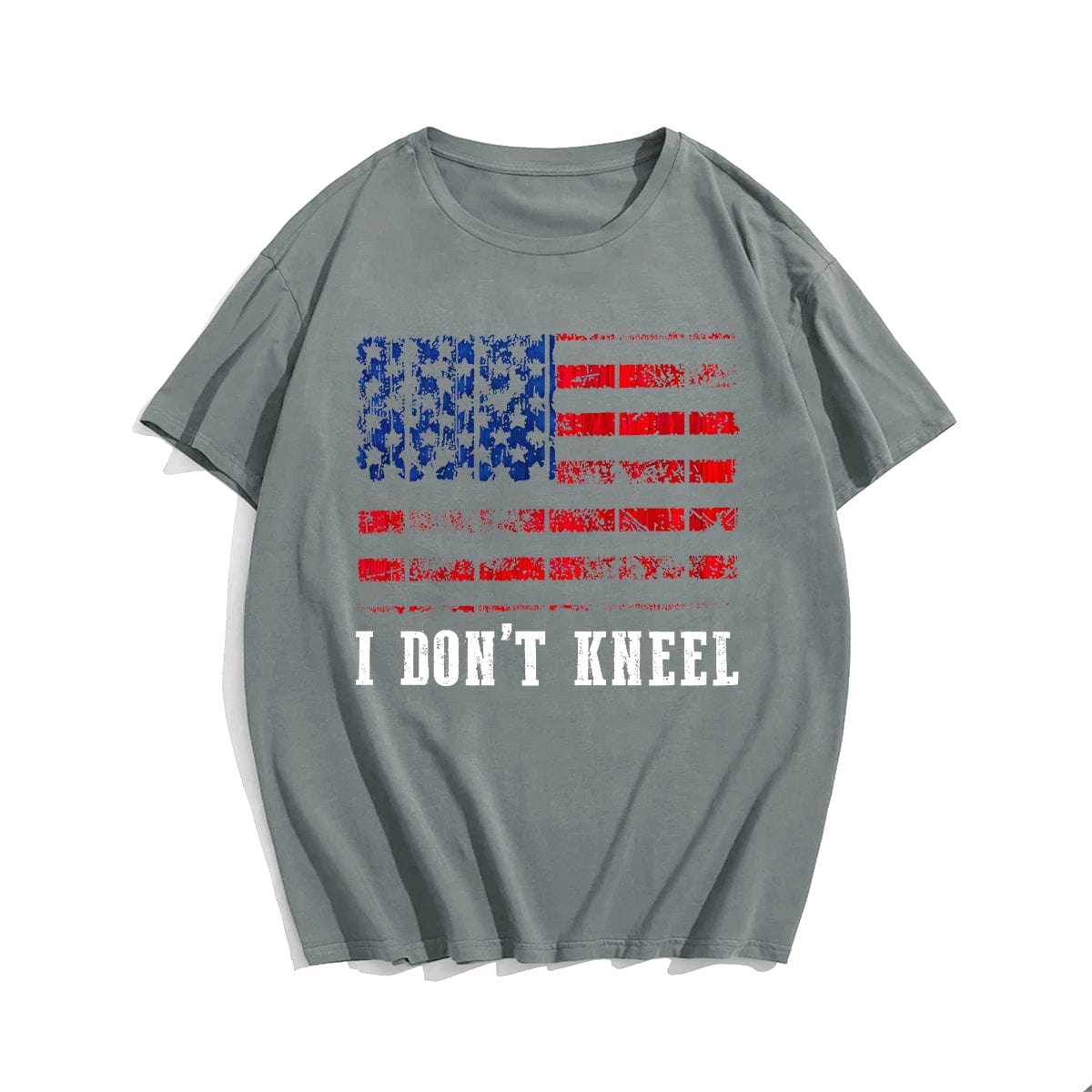 I DON'T KNEEL Men T-shirt, Oversize Plus Size Man Clothing for Big & Tall