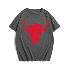 Men's Original Hand-Painted Bulls Cotton T-Shirt