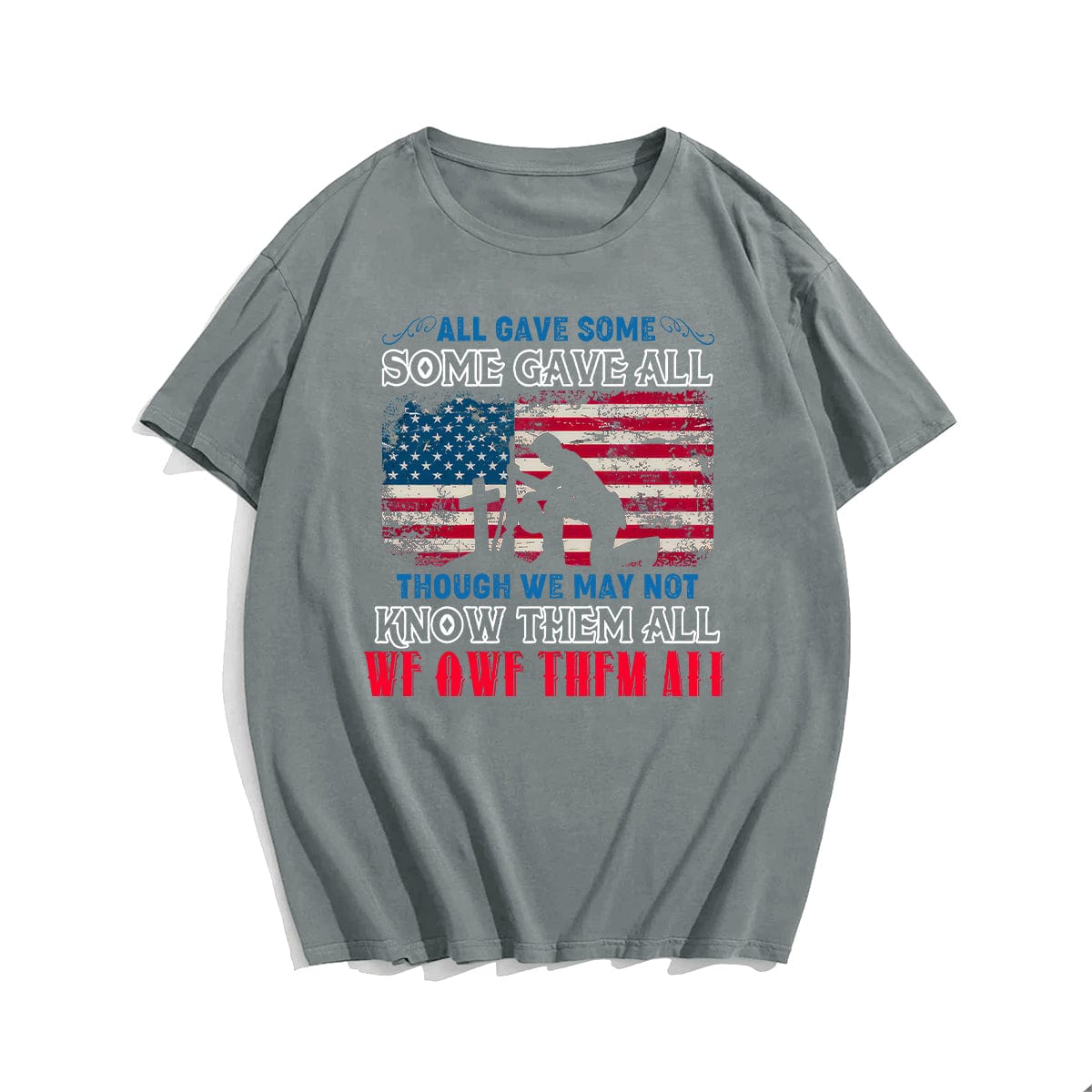 We owe them all Men T-shirt, Oversize Plus Size Man Clothing for Big & Tall