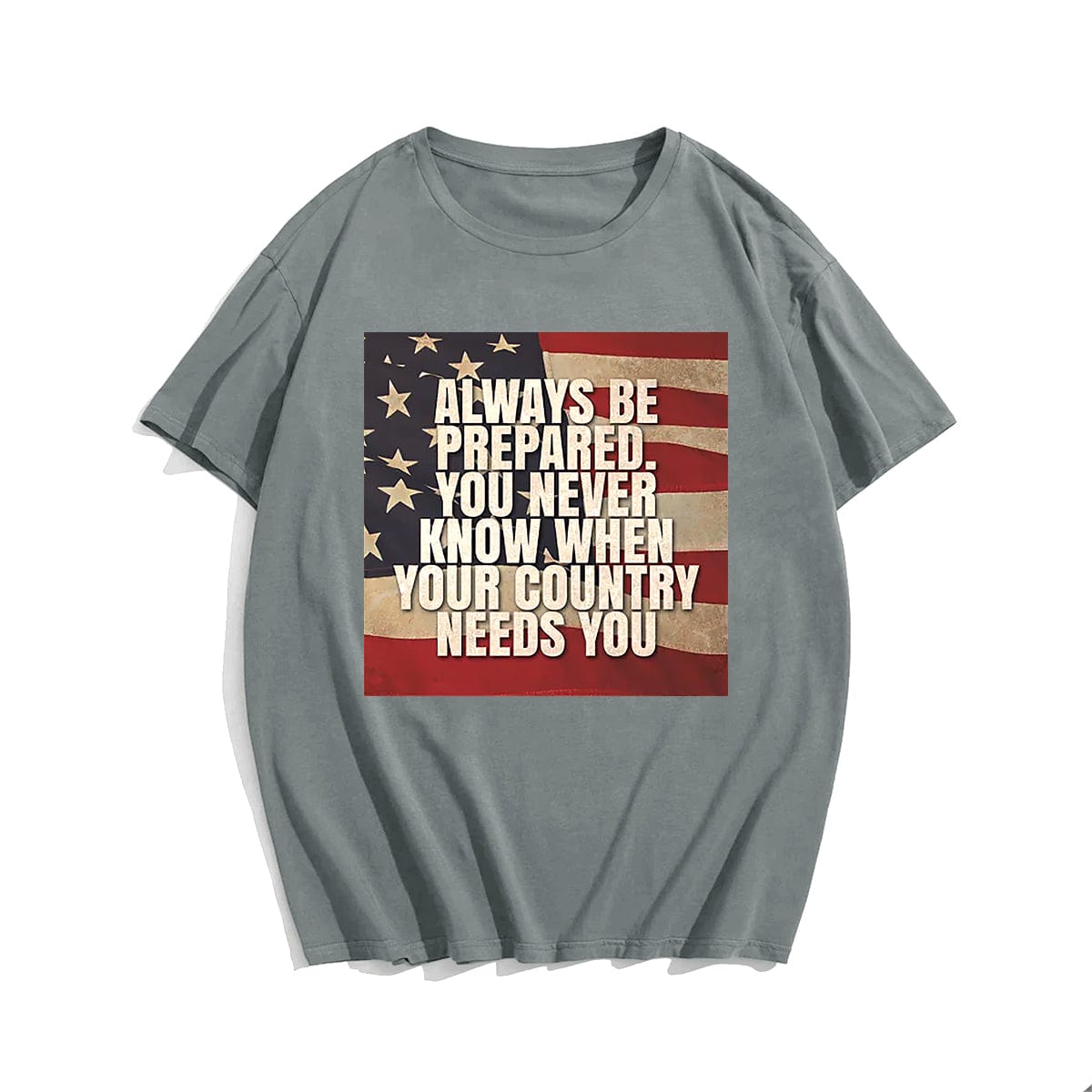 YOU NEVER KNOW YOUR COUNTRY NEEDS YOU Men T-shirt, Oversize Plus Size Man Clothing for Big & Tall