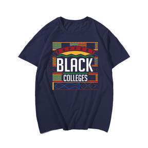 Black Colleges Men Plus Size Oversize T-shirt for Big & Tall Man