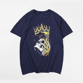 Fallen King, Men Plus Size Oversize T-shirt for Big & Tall Man