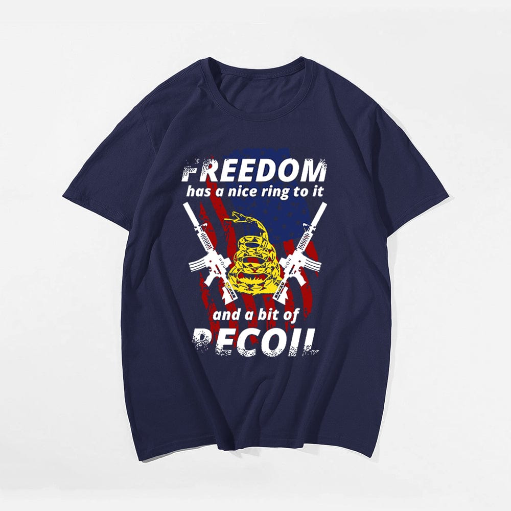 Freedom And Recoil T-shirt for Men, Oversize Plus Size Man Clothing - Big Tall Men Must Have