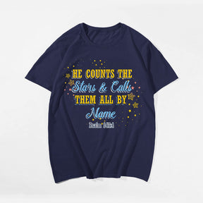 He Counts The Stars & Calls Them All By Name PSALM 174:4 Men's T-Shirts