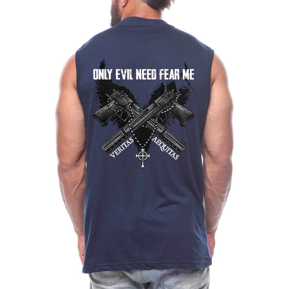 Only Evil Need Fear Me Back fashion Sleeveless