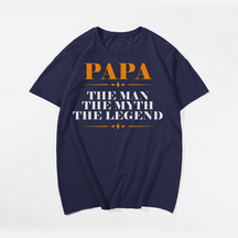 Papa The Man The Myth The Legend T-shirt for Men, Oversize Plus Size Big & Tall Man Clothing