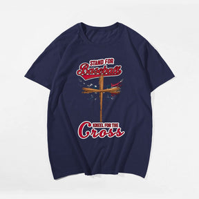 Stand For Baseball Kneel For The Cross Small Wings Men's T-Shirts