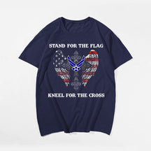 Stand For The Flag Kneel For The Cross AIR FORCE Men's T-Shirts