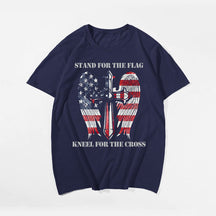 Stand For The Flag Kneel For The Cross Angel Wings Men's T-Shirts