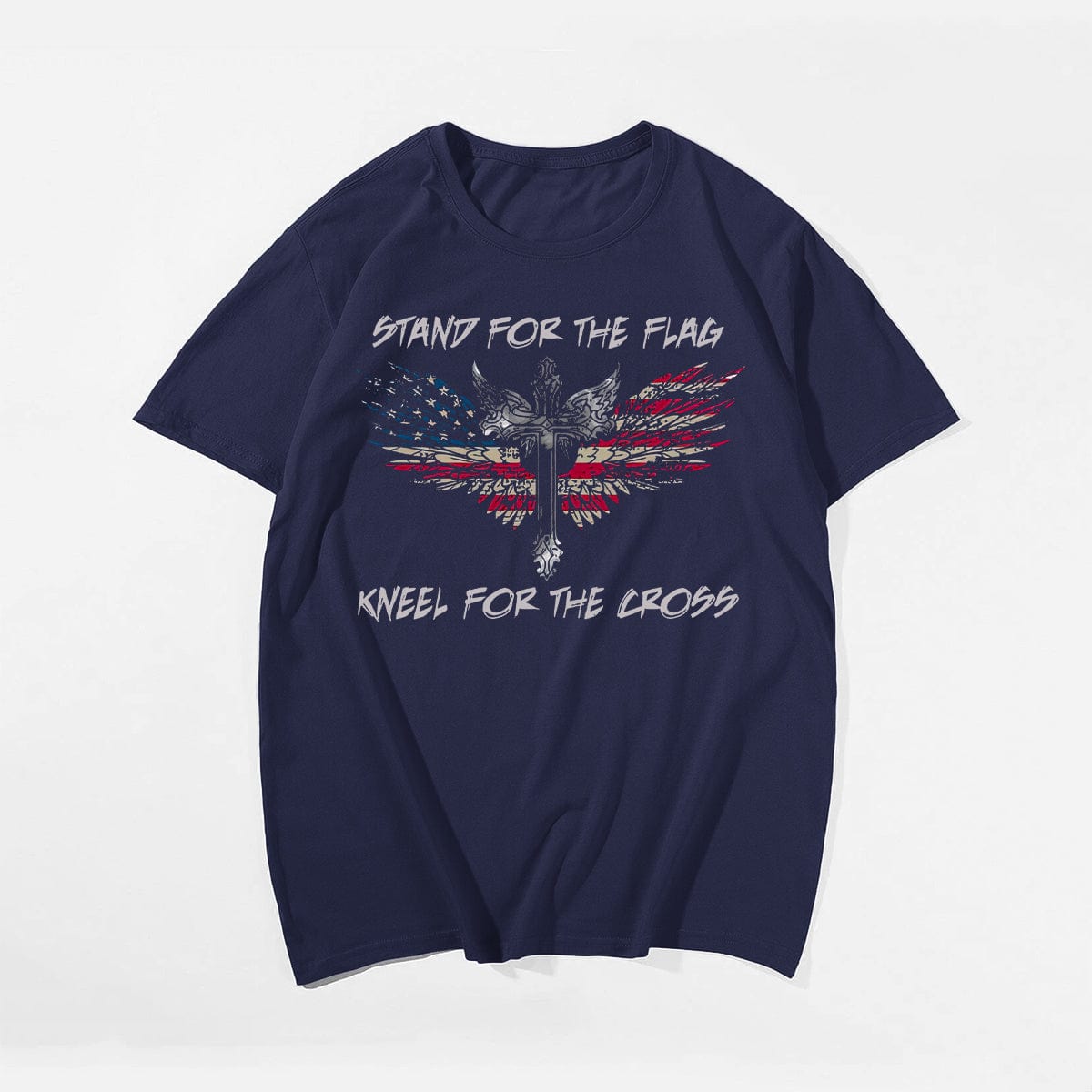 Stand For The Flag Kneel For The Cross (Version 11) Men's T-Shirts