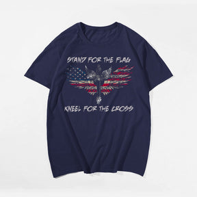 Stand For The Flag Kneel For The Cross (Version 11) Men's T-Shirts