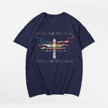 Stand For The Flag Kneel For The Cross (Version 13) Men's T-Shirts