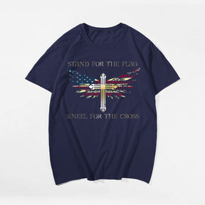 Stand For The Flag Kneel For The Cross (Version 13) Men's T-Shirts
