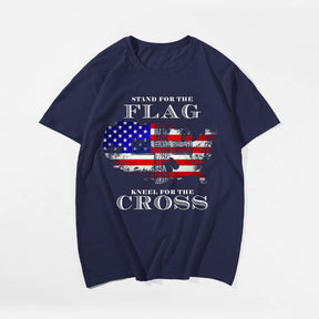 Stand For The Flag Kneel For The Cross (Version 16) Men's T-Shirts