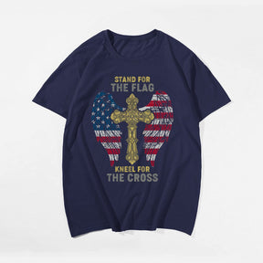 Stand For The Flag Kneel For The Cross (Version 17) Men's T-Shirts