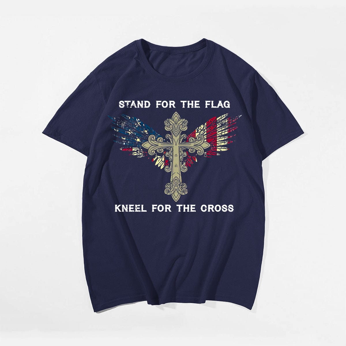 Stand For The Flag Kneel For The Cross (Version 19) Men's T-Shirts