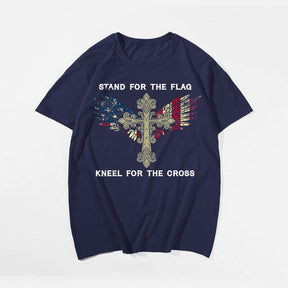 Stand For The Flag Kneel For The Cross (Version 19) Men's T-Shirts