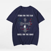 Stand For The Flag Kneel For The Cross (Version 28) Men's T-Shirts