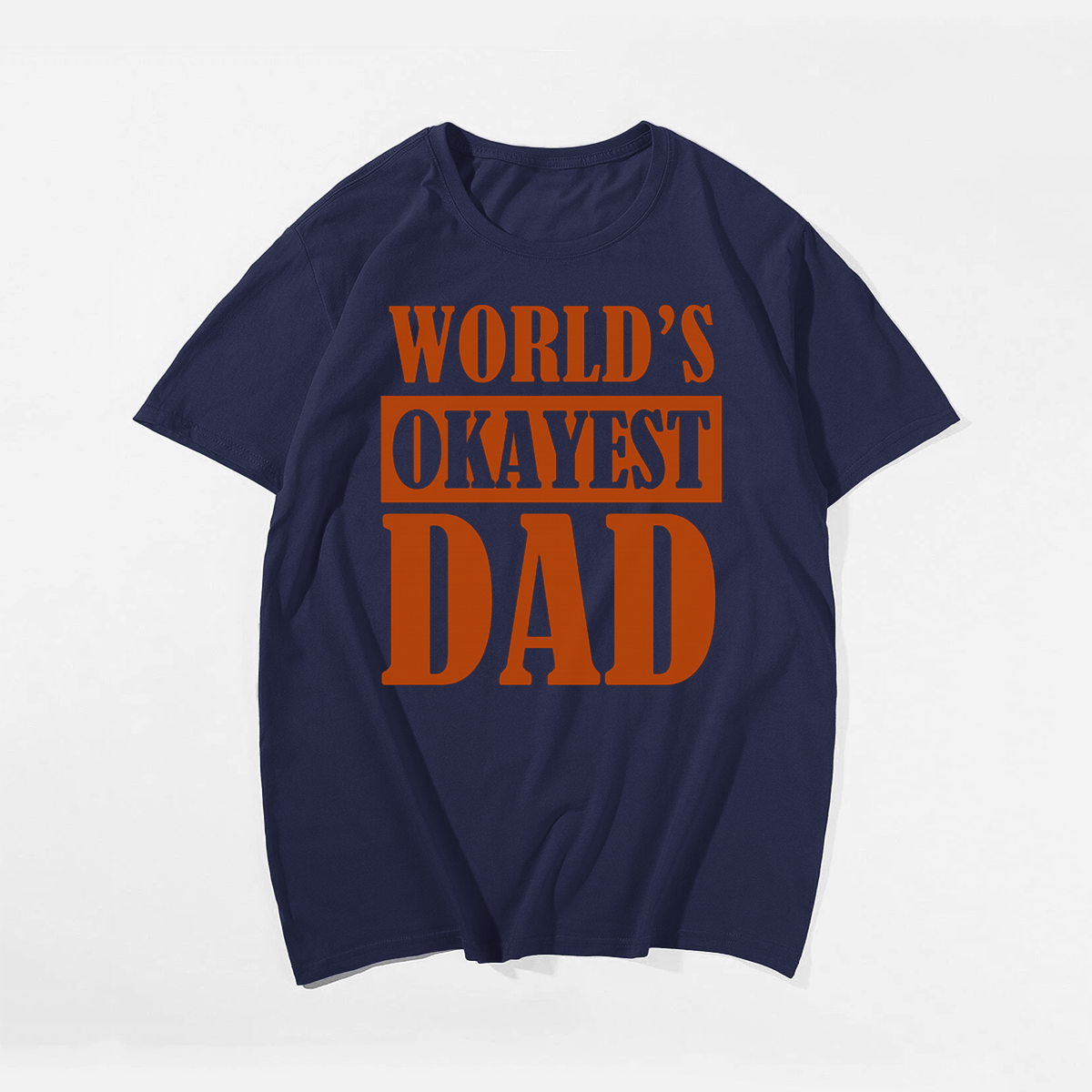 World's Okayest Dad T-shirt for Men, Oversize Plus Size Big & Tall Man Clothing