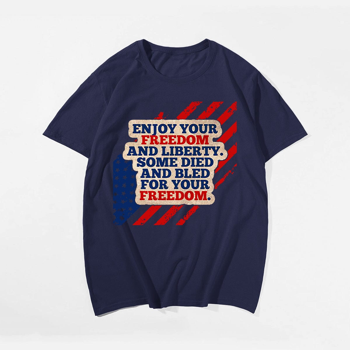 Enjoy Your Freedom #2 Men T-shirt, Oversize Plus Size Man Clothing for Big & Tall