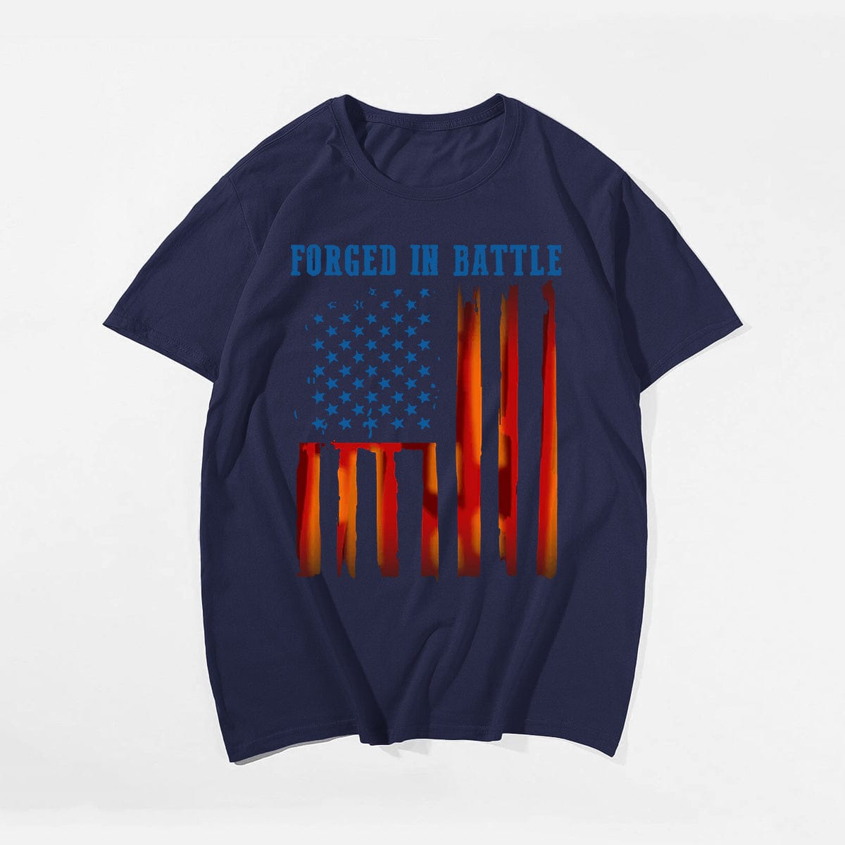 FORGED IN BATTLE Men T-shirt, Oversize Plus Size Man Clothing for Big & Tall