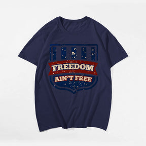 FREEDOM AIN'T FREE Men T-shirt, Oversize Plus Size Man Clothing for Big & Tall