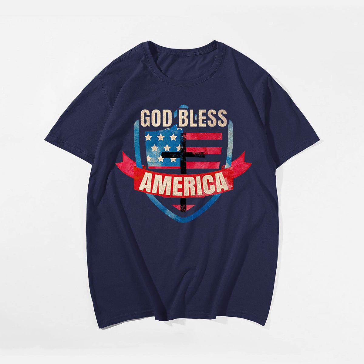 GOD BLESS AMERICA #2 Men T-shirt, Oversize Plus Size Man Clothing for Big & Tall