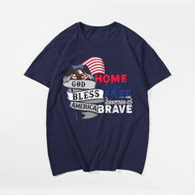 GOD BLESS AMERICA #3 Men T-shirt, Oversize Plus Size Man Clothing for Big & Tall