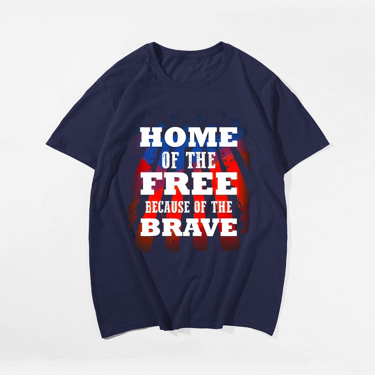 HOME OF THE FREE BECAUSE OF THE BRAVE Men T-shirt, Oversize Plus Size Man Clothing for Big & Tall