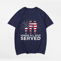 HONOR ALL WHO SERVED Men T-shirt, Oversize Plus Size Man Clothing for Big & Tall