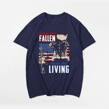HONOR THE FALLEN Men T-shirt, Oversize Plus Size Man Clothing for Big & Tall