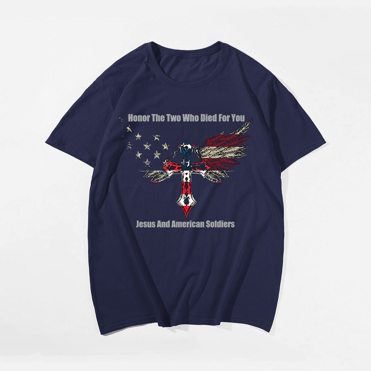 Honor The Two Who Died For You Men T-shirt, Oversize Plus Size Man Clothing for Big & Tall