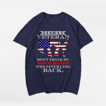 I AM A VETERAN Men T-shirt, Oversize Plus Size Man Clothing for Big & Tall