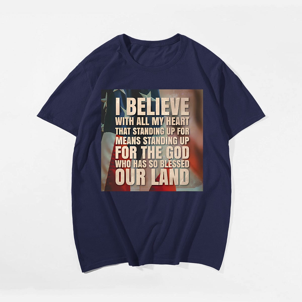 I BELIEVE WITH ALL MY HEART THAT STANDING UP FOR AMERICA #2 Men T-shirt, Oversize Plus Size Man Clothing for Big & Tall