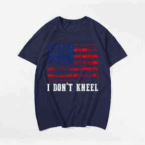 I DON'T KNEEL Men T-shirt, Oversize Plus Size Man Clothing for Big & Tall