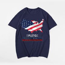 I PLEDGE ALLEGIANCE T-shirt, Oversize Plus Size Man Clothing for Big & Tall