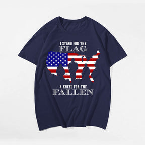 I STAND FOR THE FLAG Men T-shirt, Oversize Plus Size Man Clothing for Big & Tall
