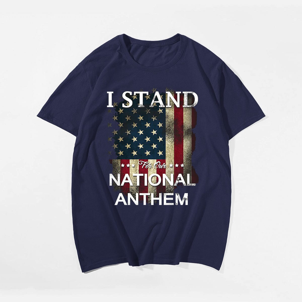 I STAND NATIONAL ANTHEM Men T-shirt, Oversize Plus Size Man Clothing for Big & Tall