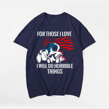 I WILL DO HORRIBLE THINGS Men T-shirt, Oversize Plus Size Man Clothing for Big & Tall