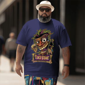 It's Tiki Time Man's Plus Size T-Shirt