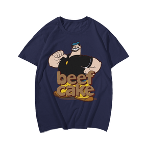 Popeye #3 Beef Cake Creative Men Plus Size Oversize T-shirt for Big & Tall Man