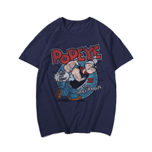 Popeye #5, Creative Men Plus Size Oversize T-shirt for Big & Tall Man