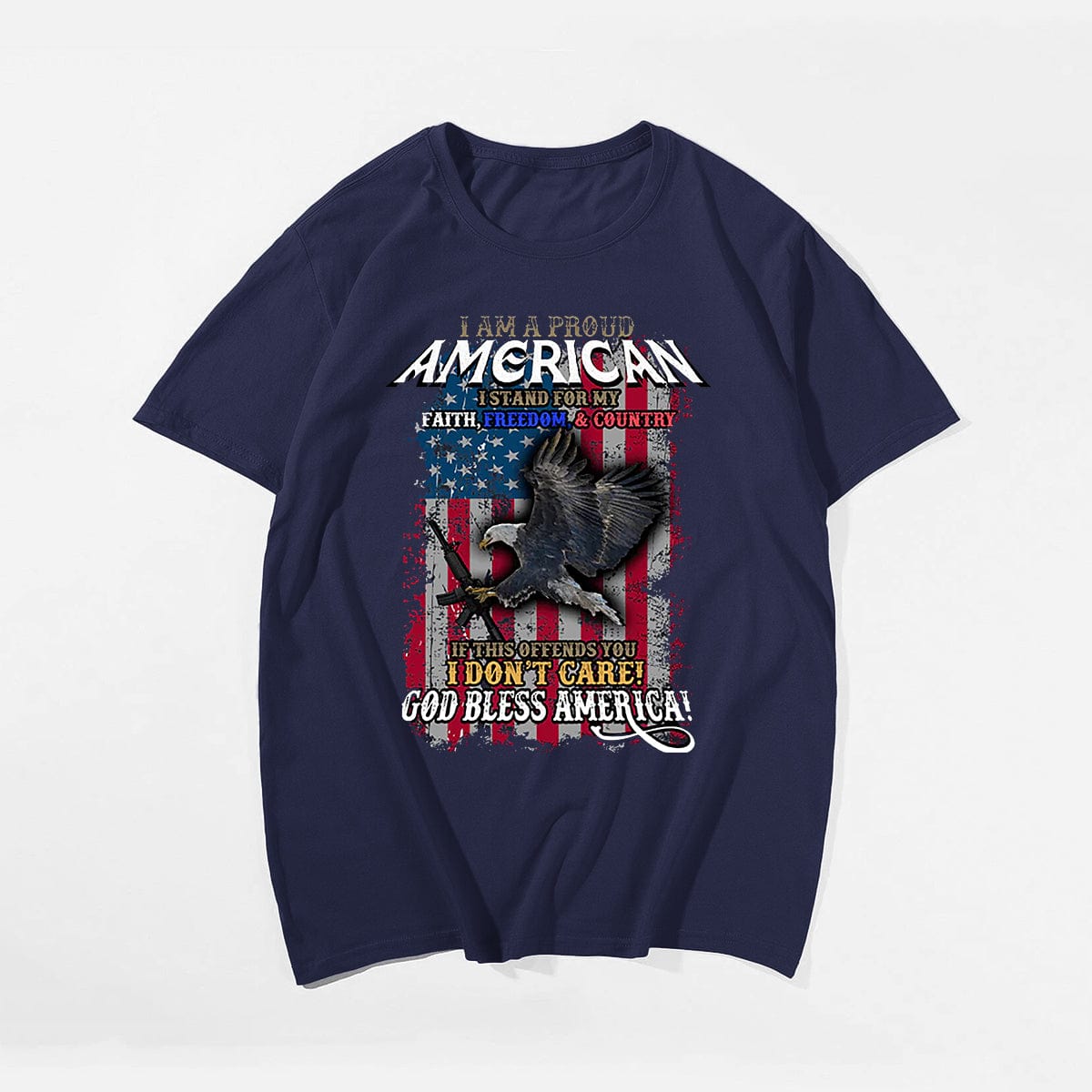 PROUD AMERICAN Men T-shirt, Oversize Plus Size Man Clothing for Big & Tall