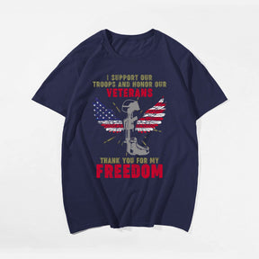 THANK YOU FOR MY FREEDOM Men T-shirt, Oversize Plus Size Man Clothing for Big & Tall