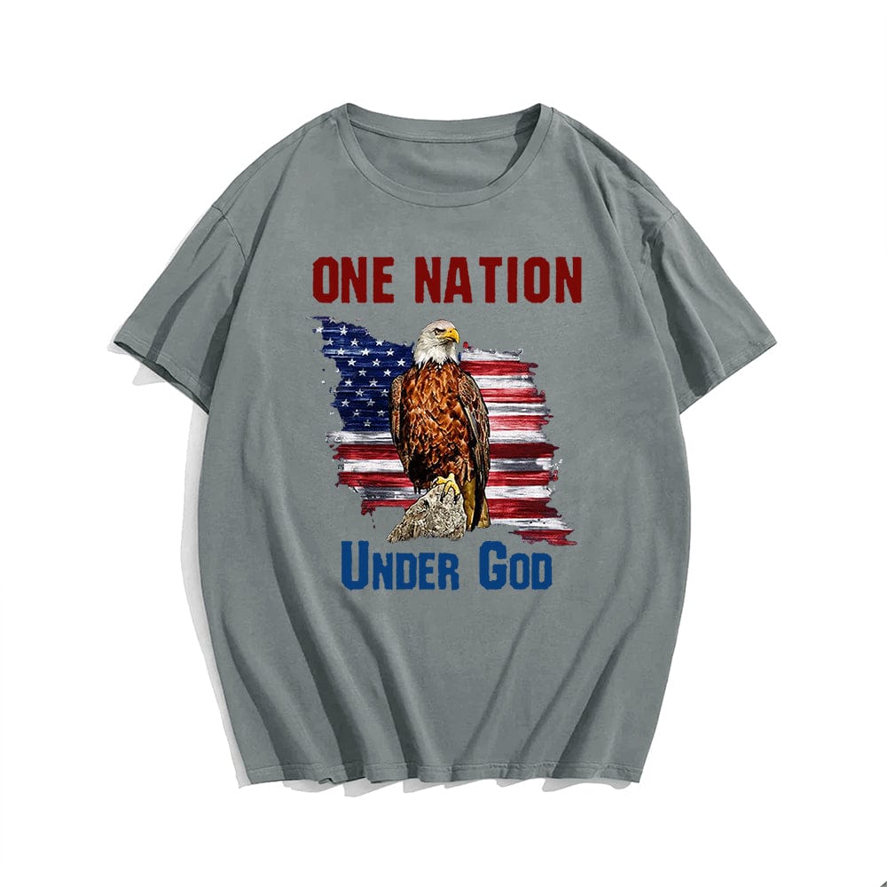 One Nation Under God Eagle T-shirt for Men, Oversize Plus Size Man Clothing - Big Tall Men Must Have