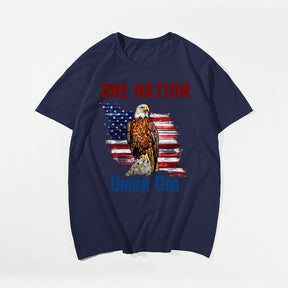 One Nation Under God Eagle T-shirt for Men, Oversize Plus Size Man Clothing - Big Tall Men Must Have